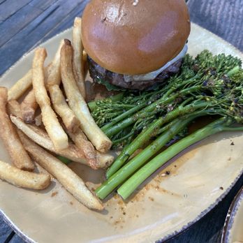 Urban Plates - Double Cheese Burger and (new) Sesame Broccolini - New American Near Me - Dublin, California Urban Plates - Double Cheese Burger and (new) Sesame Broccolini - New American Near Me - Dublin, California