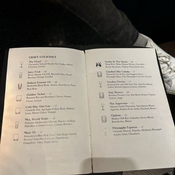 The Pearl Club - cocktail menu - Lounges Near Me - Chicago, Illinois