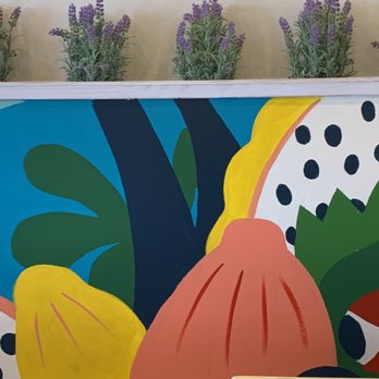Tropical Tribe - Wall painting with lavender plants - Acai Bowls Near Me - Haleiwa, Hawaii Tropical Tribe - Wall painting with lavender plants - Acai Bowls Near Me - Haleiwa, Hawaii