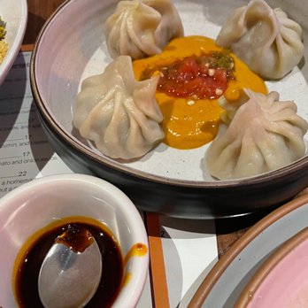 Dancing Yak - Chicken Momo (4pcs) with killer red chili oil - Himalayan/Nepalese Near Me - San Francisco, California