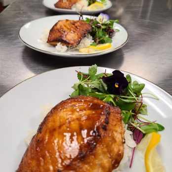 Crystal Bakes - Sweet tea bourbon glazed salmon - Personal Chefs Near Me - Orlando, Florida Crystal Bakes - Sweet tea bourbon glazed salmon - Personal Chefs Near Me - Orlando, Florida