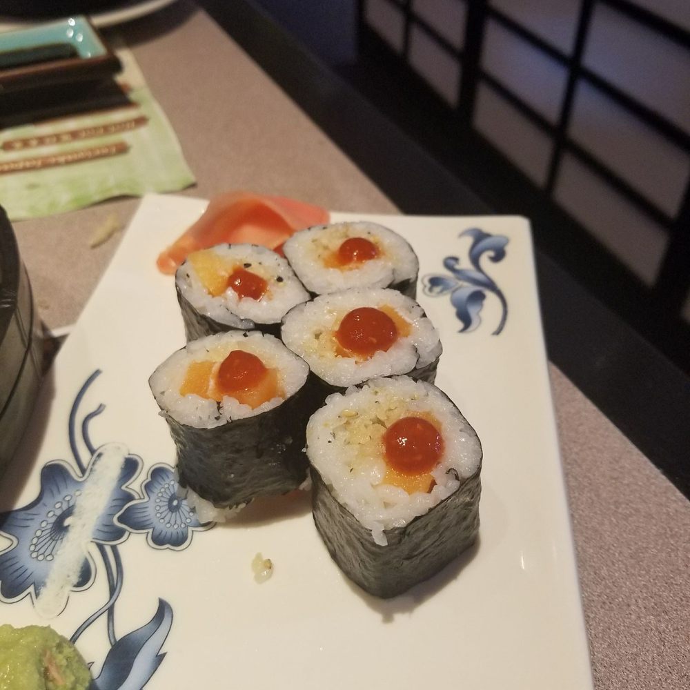 Tenon Vegetarian Cuisine - Spicy salmon roll (sorry I ate one) - Sushi Bars Near Me - Markham, Ontario Tenon Vegetarian Cuisine - Spicy salmon roll (sorry I ate one) - Sushi Bars Near Me - Markham, Ontario