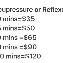 Reflexology by Max - Prices