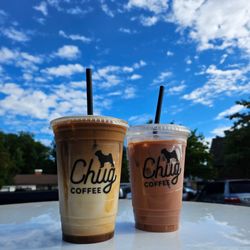 Chug Coffee - The one on the left was mine ! I tried a blueberry iced latte and it was delishhh