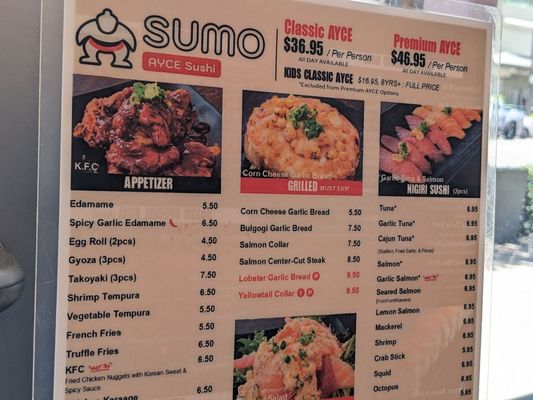Menu photo 6 Sumo AYCE Sushi Honolulu, HI