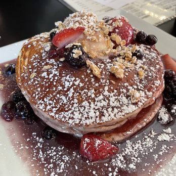 Sweet Basil's Cafe - Wild berry Pancakes - New American Near Me - Livingston, New Jersey