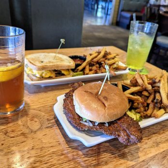 BRU Burger Bar - Carmel - Patty melt and spicy chicken sandwiches - quite delicious! - Burgers Near Me - Carmel, Indiana