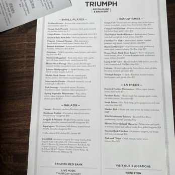 Triumph Brewing Company - Menu - Brewpubs Near Me - Red Bank, New Jersey Triumph Brewing Company - Menu - Brewpubs Near Me - Red Bank, New Jersey