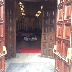 First Unitarian Church of Chicago - Looking into the sanctuary through one set of the main doors