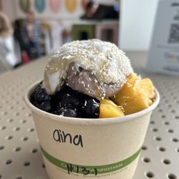 Aina bowl with frozen fruits