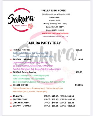 Menu photo 1 Sakura Sushi House Willows, CA