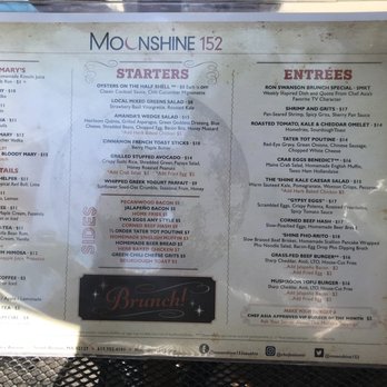 Moonshine 152 - Brunch menu - New American Near Me - Boston, Massachusetts