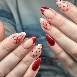 Angel's Nails and Spa - Red Xmas nails design