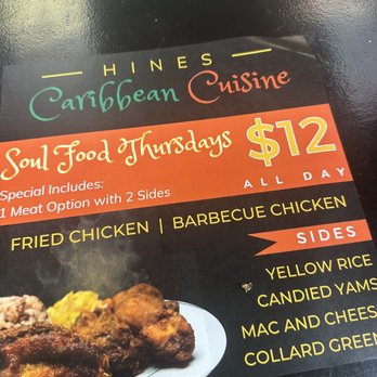 Hines Caribbean Cuisine - the menu for the restaurant - Caribbean Near Me - Tampa, Florida Hines Caribbean Cuisine - the menu for the restaurant - Caribbean Near Me - Tampa, Florida