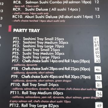 Aburiyaki Sushi - New party tray prices - Sushi Bars Near Me - Vaughan, Ontario Aburiyaki Sushi - New party tray prices - Sushi Bars Near Me - Vaughan, Ontario