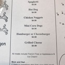 Meals for Kids 11 years and younger