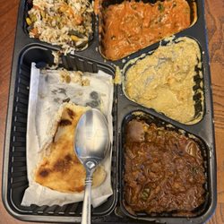 Achus Taste of India - The trio platter.