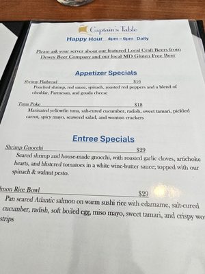 Menu photo 2 Captains Table Ocean City, MD Menu photo 2 Captains Table Ocean City, MD