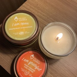Two candles I bought. They smell divine
