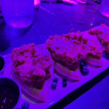 Sapphire Restaurant & Bar - Chicken and waffles (asked for syrup on the side) - Lounges Near Me - Duluth, Georgia Sapphire Restaurant & Bar - Chicken and waffles (asked for syrup on the side) - Lounges Near Me - Duluth, Georgia