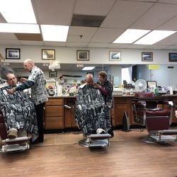 Bob's Barber Shop - Bob and Carolyn are busy today.
