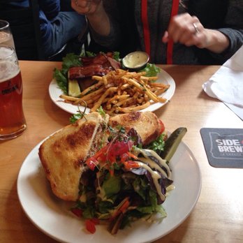 Side A Brewing - Pork belly " BLT" and my wife's lettuce wrap house burger with excellent chimchurri mayo - Breweries Near Me - La Grande, Oregon Side A Brewing - Pork belly " BLT" and my wife's lettuce wrap house burger with excellent chimchurri mayo - Breweries Near Me - La Grande, Oregon