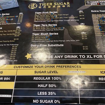 Tiger Sugar - Menu - Bubble Tea Near Me - Edmonton, Alberta