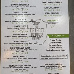 The Detroit Pepper Company - Menu