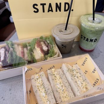 STAND - Wanpaku Sando, Egg Salad Sando, Hojicha, and Signature Matcha - Cafes Near Me - Miami, Florida