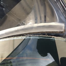 Damaged rubber seal trim Damaged rubber seal trim