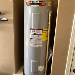 New hot water heater installed.