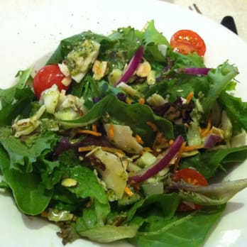 French Quarter Grille - House salad with fresh greens, sliced almonds, manchego cheese and crisp veggies - American Near Me - Austin, Texas