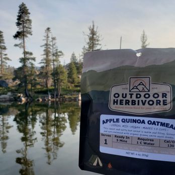 Outdoor Herbivore - Breakfast while backpacking Rockbound Lake. Apple Quinoa Oatmeal (vegan) - 4 stars. Pro tip: add some trailmix to it. - Do-It-Yourself Food Near Me - Sacramento, California