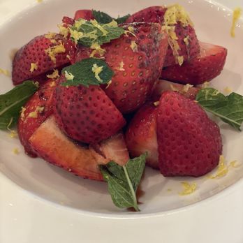 Heritage Oak - Strawberries with saba - New American Near Me - Yountville, California Heritage Oak - Strawberries with saba - New American Near Me - Yountville, California