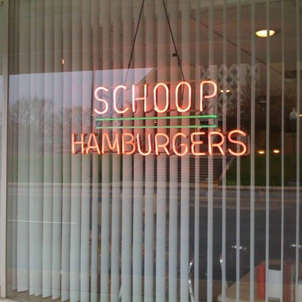 Schoops Hamburgers - Old school neon sign - Burgers Near Me - Munster, Indiana