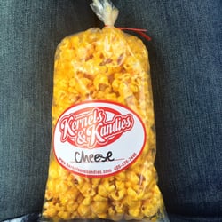 Kernels & Kandies - The Cheddar popcorn in a mini bag. I could have gone without this flavor. It was a tad bit too oily for my taste.