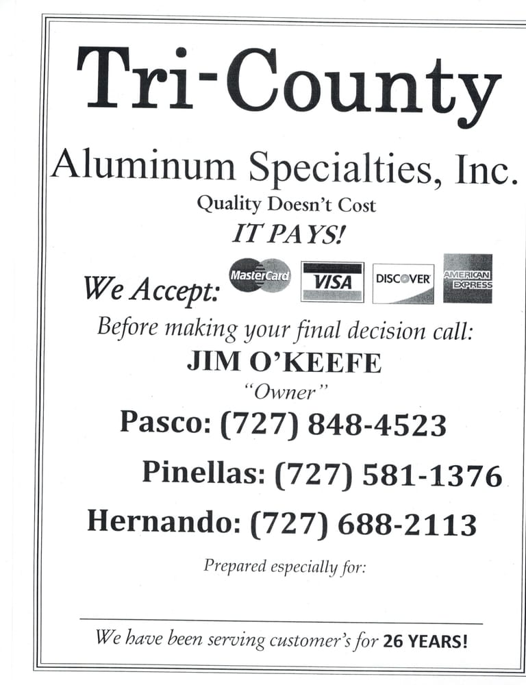 Slide of Tri Countyaluminum