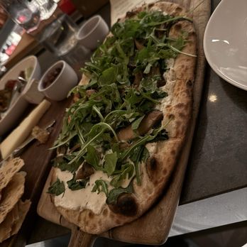 Agricola - Mushroom and ricotta. White sauce flatbread. Lacked flavor and seasoning. - New American Near Me - Morristown, New Jersey