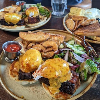 Ruby Soho - Pork belly eggs Benny - American Near Me - Toronto, Ontario