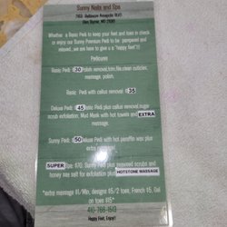 Sunny Nails and Spa - 2025 pedicure prices