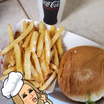 Giant Burger - Double giant burger with fried and a coke. This thing is heavy and huge! Mmmmmm - Burgers Near Me - Arnold, California Giant Burger - Double giant burger with fried and a coke. This thing is heavy and huge! Mmmmmm - Burgers Near Me - Arnold, California