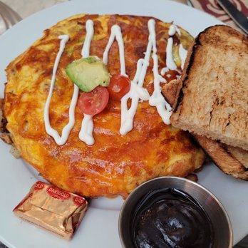 Blu Jam Cafe - open faced california omelet - Breakfast & Brunch Near Me - Los Angeles, California Blu Jam Cafe - open faced california omelet - Breakfast & Brunch Near Me - Los Angeles, California