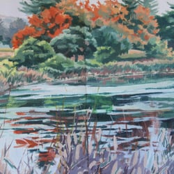 Prints and the Potter Gallery - Original Paintings and Prints of Worcester Landmarks, Institute Park By Norman Ringdahl