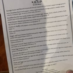 Grit & Grind Coffee - SoCo Grill Menu for convenience