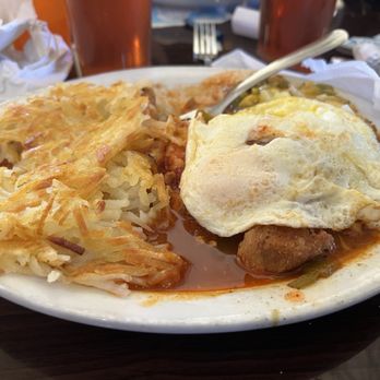 Hannah and Nate's - Pork rolled enchiladas with red and green chili - Breakfast & Brunch Near Me - Albuquerque, New Mexico
