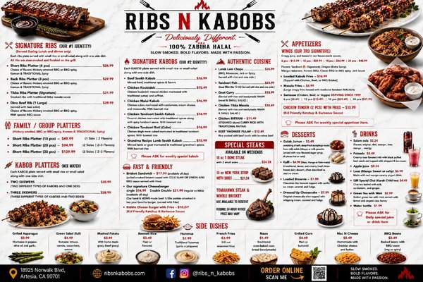 Menu photo 1 RibsnKabobs Artesia, CA Menu photo 1 RibsnKabobs Artesia, CA
