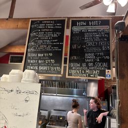 Menu and servers. Menu and servers.