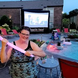 Twin Creek Village - BlanketTop Theater:  Poolside theater.