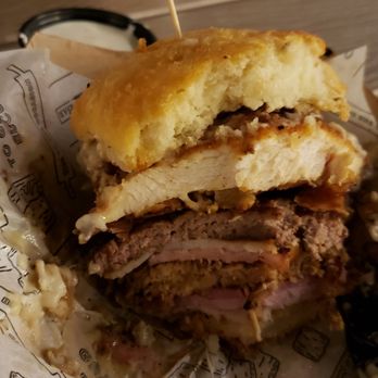 The Biscuit Bar - The Rough Night ( cut opened) lots of layers of goodness - Breakfast & Brunch Near Me - Plano, Texas