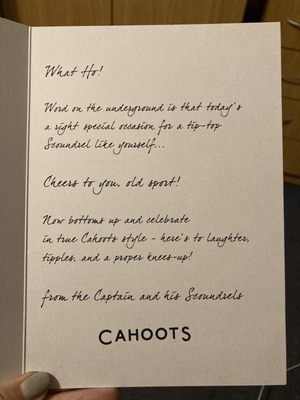 Menu photo 5 Cahoots Bar Soho, XGL